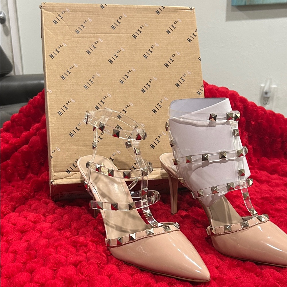 Mix No. 6 Blush Studded Heels